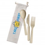 Wheat Straw Utensils In Bag