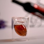 橄欖球雙層玻璃杯