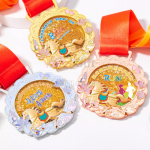 定制马年金属流沙奖牌