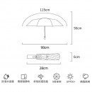 三摺黑膠雙色拼接手動雨傘