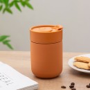 旅行硅胶带盖陶瓷杯