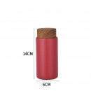 Wood Grain Lid Pocket Insulated Cup