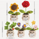 Knitted flower plant pot