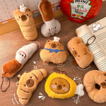 Capybara Bread Plush Doll Pendant Keychain