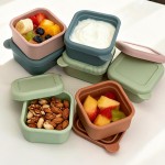 加厚可微波加熱矽膠飯盒