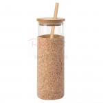 16OZ Eidy Bamboo Lids Glass Bottle