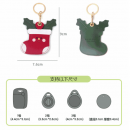 Christmas Leather Keychain Access Control Card Pendant