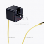 迷你充電頭自帶伸縮線type-c
