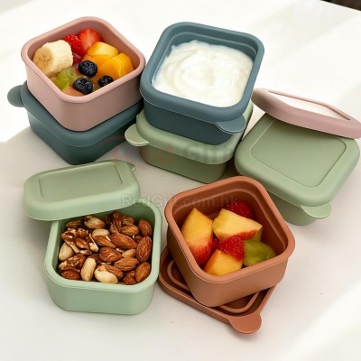 加厚可微波加熱矽膠飯盒