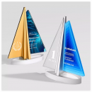 創意帆船水晶獎座