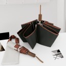 Portable Color-Blocking Plastic Automatic Umbrella