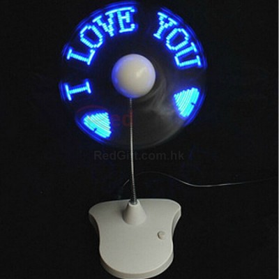 LED Flash The Word Fan