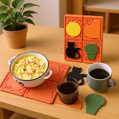 可拆卸拼圖矽膠餐墊