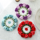 Woven flower cup mat