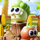 Eye-popping vegetable squeeze stress-relief toy