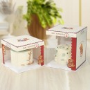 Fully transparent cake packaging box