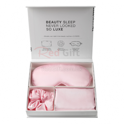 缎面仿真丝三件套眼罩发圈枕套 缎面仿真丝三件套眼罩发圈枕套