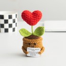 Knitted flower plant pot