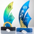 帆船水晶獎座