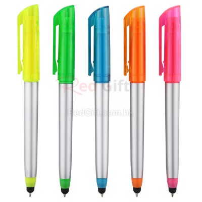 多功能觸屏熒光筆圓珠筆