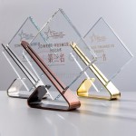 Square Metal Crystal Trophy