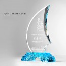 帆船水晶獎座