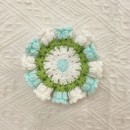 Woven flower cup mat
