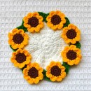 Woven flower cup mat