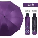 彩邊黑膠摺疊雨傘