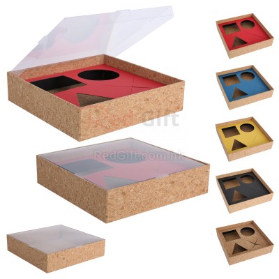 透明翻盖软木礼盒