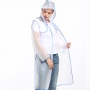 彩色捆條透明雨衣