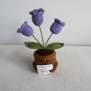 Knitted flower plant pot