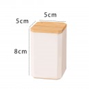 Bamboo Lid Toothpick Holder