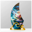 Sailing Ship Crystal Metal Trophy