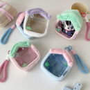 Plush small house transparent doll bag storage bag Plush small house transparent doll bag storage bag