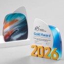 創意金屬水晶獎座