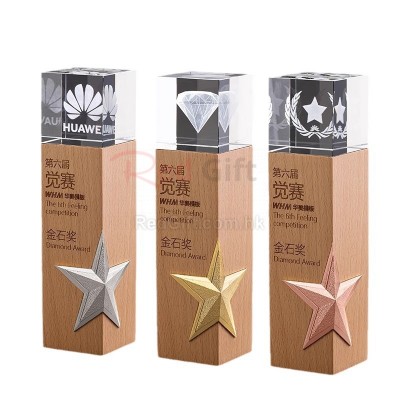 星星實木水晶座 星星實木水晶座