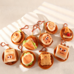 Plush hamburger coin purse pendant keychain