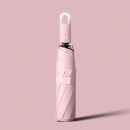 Automatic three-fold umbrella with buckle