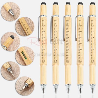 6-In-1 Bamboo Tool Pen