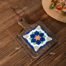 陶瓷實木杯墊隔熱墊 陶瓷實木杯墊隔熱墊