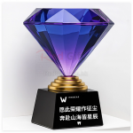 鑽石水晶金屬獎座
