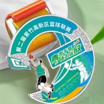 籃球金屬獎牌