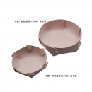 Circular PU leather storage box