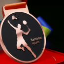 Badminton Metal Medal