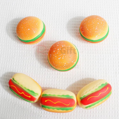 Hamburger and hot dog squeeze toys for stress relief