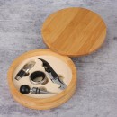 高級不鏽鋼開瓶器套裝竹盒
