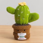 Knitted flower plant pot