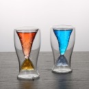 彩色美人魚雙層玻璃杯