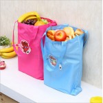 PU皮標折疊購物袋